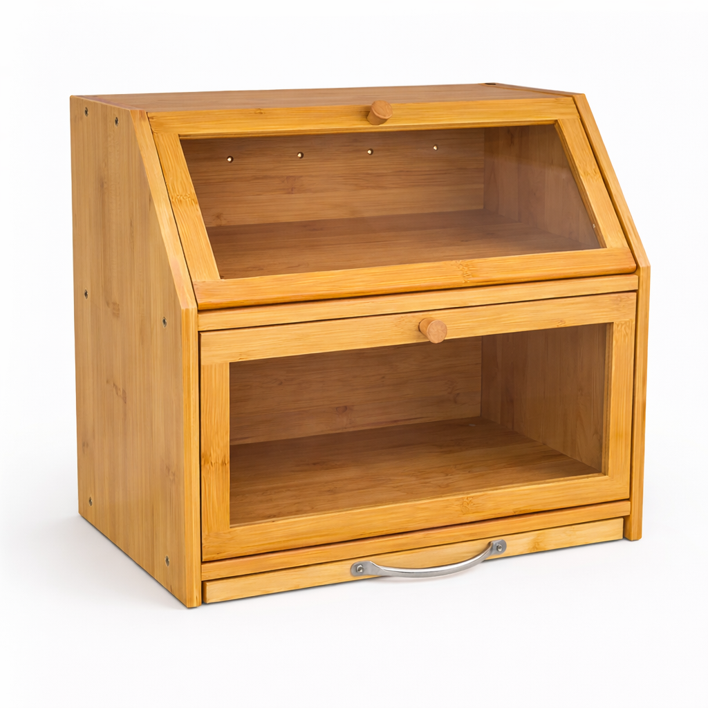 Porta-Pão Premium com Tábua de Corte Integrada