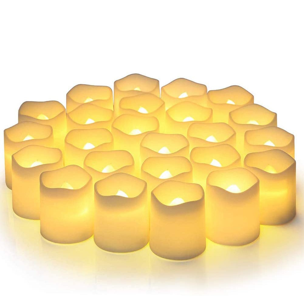 KIT 24 Velas de LED Decorativa – Iluminação Romântica sem Risco