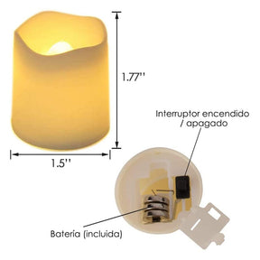 KIT 24 Velas de LED Decorativa – Iluminação Romântica sem Risco