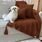 Manta Tricot Elegance com Pompom